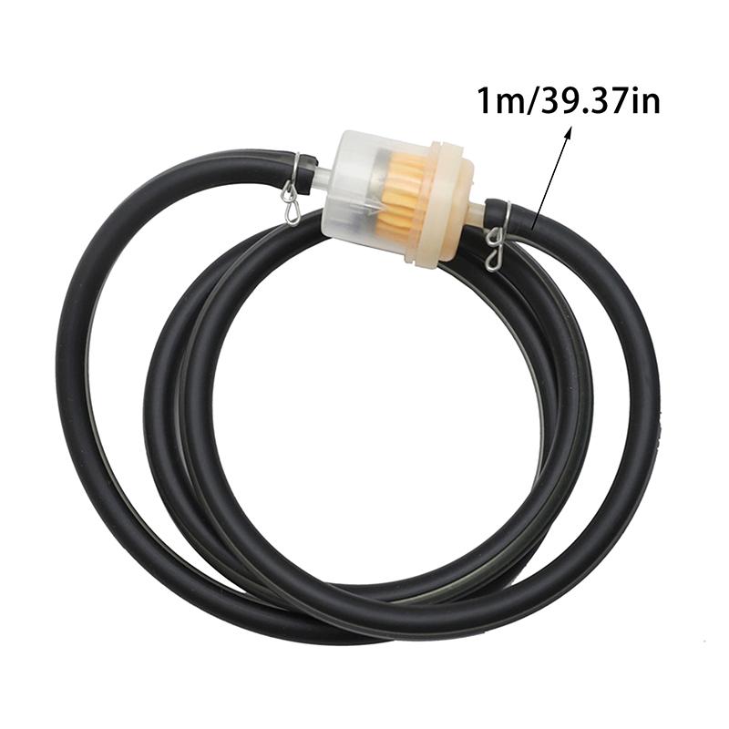 1M Fuel Gas Tube Petrol Pipe Gasoline Petrol Line Hose For Radiator Hose 5Mm I/D 8Mm O/D With Fuel Filter And Clip