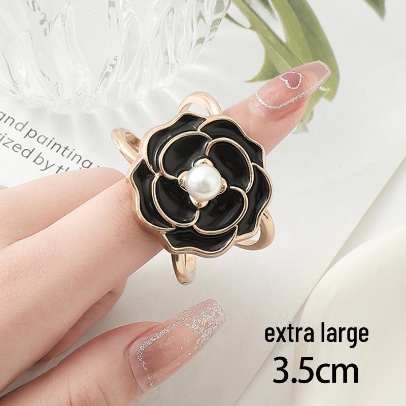 Elegancki perłowy kwadratowy szalik i klamra do płaszcza - wielofunkcyjny dodatek