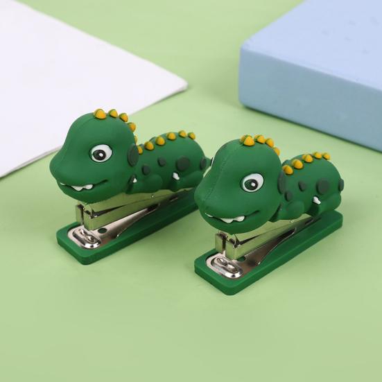 Mini Stapler for Desk Small Cute Stapler Crocodile Dinosaur Design Pocket Stapler Office Supply Accessory