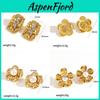 Floral Jewelry Gold Plated Titanium Steel Flower Stud Earrings For Women And Gift Giving