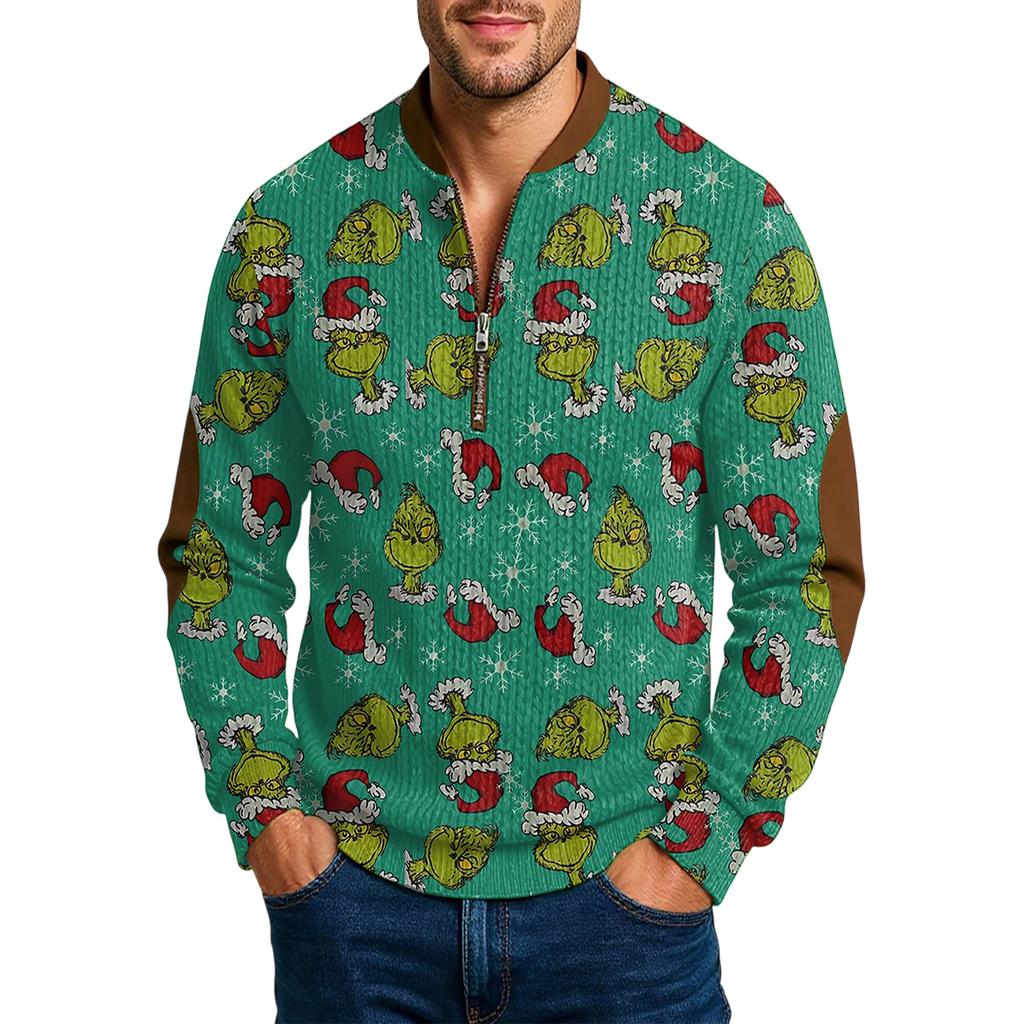 Men'S Outdoor Zipper Long Sleeved Sportswear Casual Sweatshirt