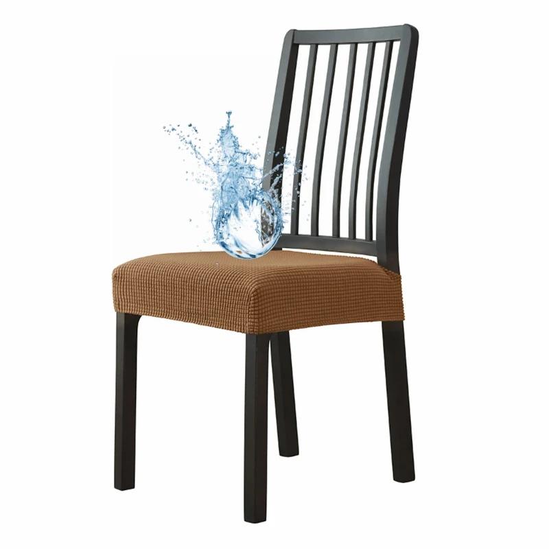 Soft Cheap Waterproof Chair Covers Solid Colours Chair Cover Stretch Elastic Office Chair Banquet Furniture Protector Home Decor