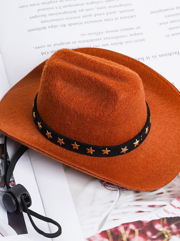 Adjustable Funny Pet Hat Breathable Pet Cowboy Hat Puppy Halloween Costumes Pet Party Decoration Pet Accessories for Small Dog