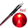 5X F3 3mm 20cm Vorverdrahtete LED-Rundlichtlampe, Chip-Perlen-Kabel, DC 12V-Emitting-Dioden