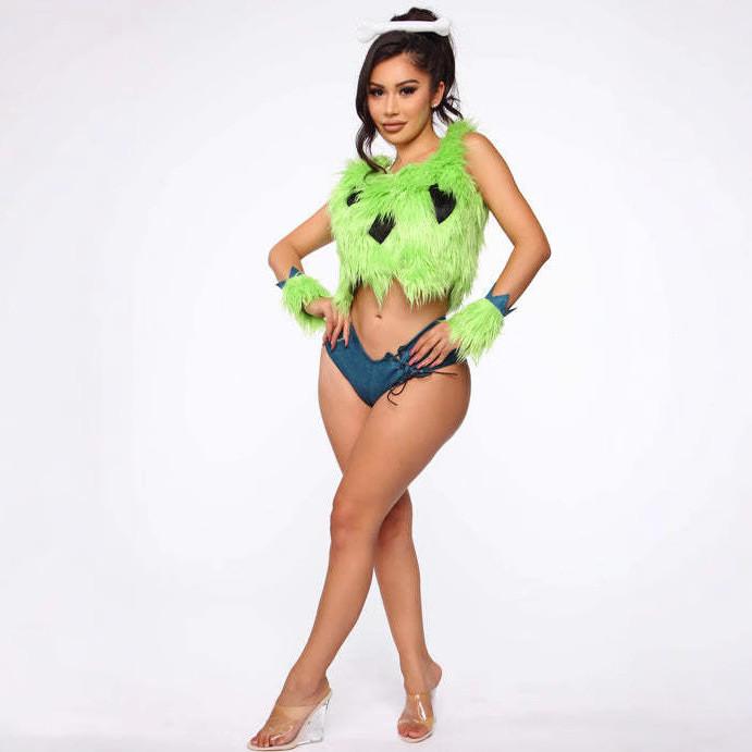 The Grinch Womens Cosplay Costume With Polyester Fabric For Fantasy Game Role Play