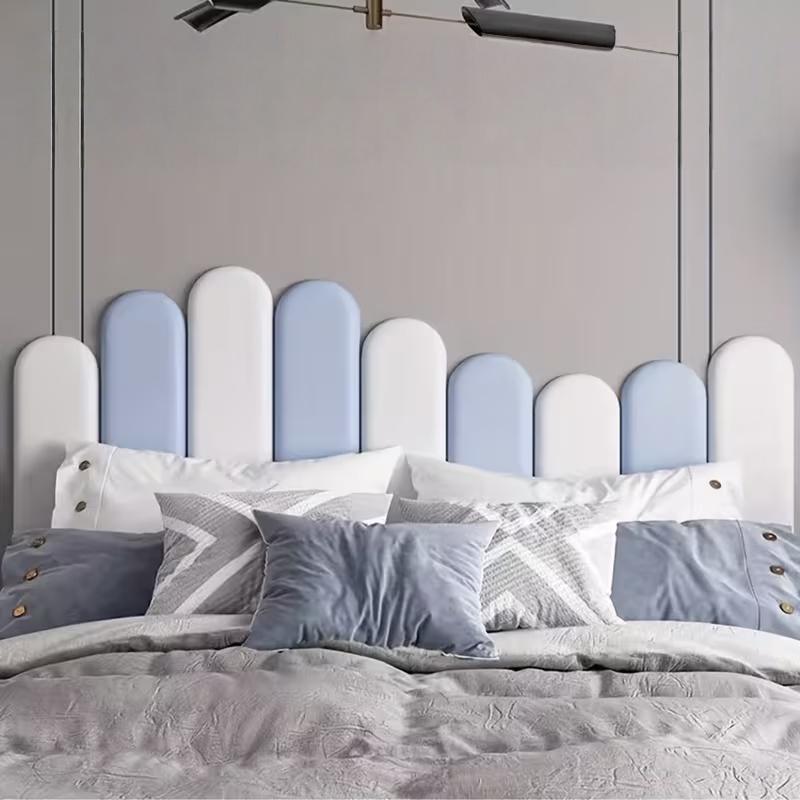 1PC 20X50CM Simplicity Anti-collision Wall Mat Soft Bag Children's Bedroom Bed Headboard Self-adhesive Soft Bag Wall Enclosure