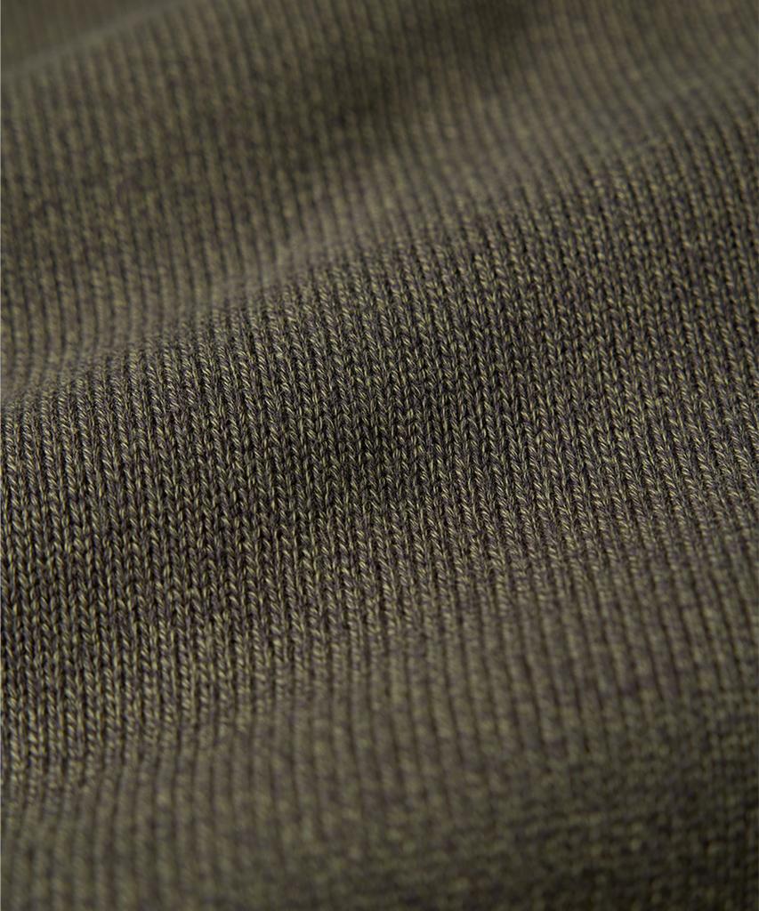 Geonjiulleunseu Cotton Raglan Pocket Sweater - Dark Khaki
