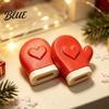 Mini Christmas Tree Accents Theme Ornaments Santa Hats/Boots/Gloves Decorative PLA Figures Reusable Xmas Party Props 3D Printed Crafts for