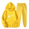 Set Felpa con Cappuccio e Pantaloni Tuta in Pile Unisex - Abbigliamento Casual alla Moda