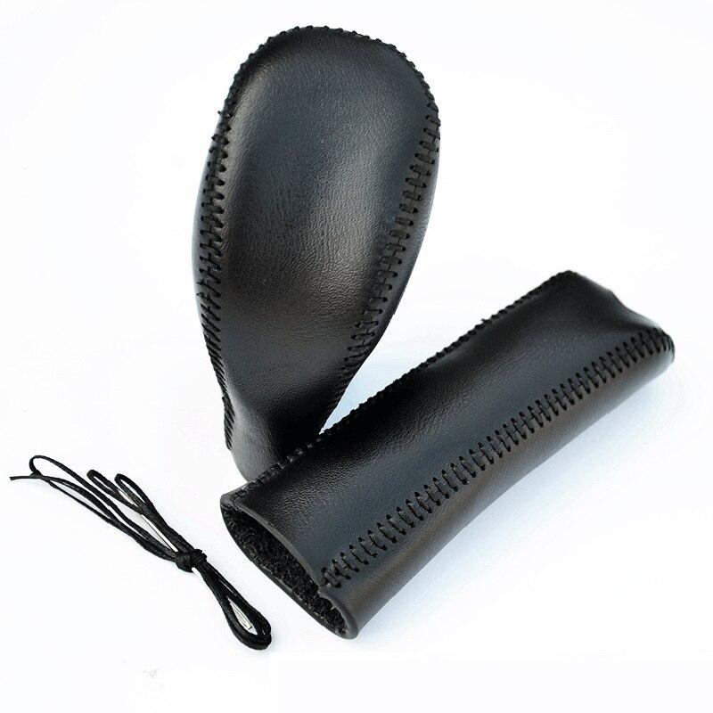 Para subaru forester 2013-2018 xv 2012-2017 interior do carro de couro mudança de engrenagem capa de freio de mão caso decoração