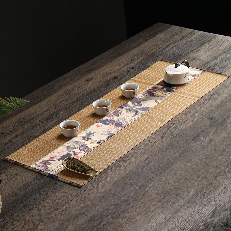 

Пряжа Бамбуковый Шелк Чайная Подставка Вода Тушь Лотос Подушка для Обеденного Стола Чайный Столик Чайная Скатерть Ткань Рукоделие Ретро Кунг-Фу Чайный Набор Подставка Xiangyun yarn tea mat 30*60