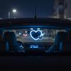 Heart Shaped Solar Powered Glow Lights For Car Dashboard Decoration Featuring Cordless Design And Multiple Modes