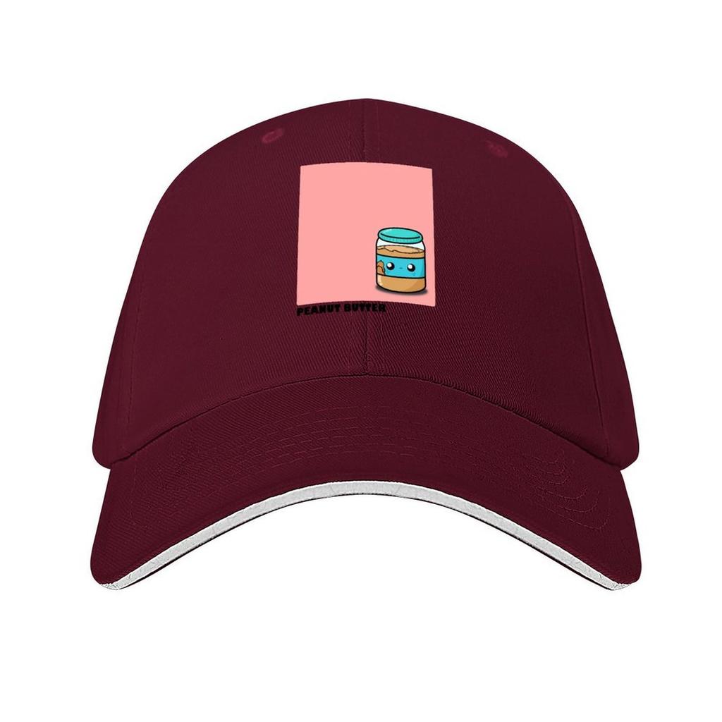 Cute Cartoon Peanut Butter  Breakfast  Kawaii Baseball Cap derby hat Visor beach hat Cosplay Women Mens