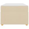 Bed Frame with Mattress Cream 90 x 190 cm Fabric