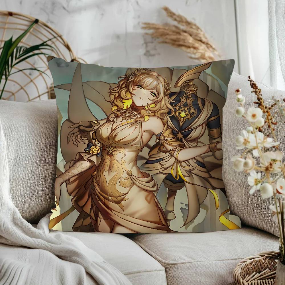 Anime Honkai Star Rail A-AglaeaS Office Cushion Pillowcase Car Cushion Cover45X45CM Lumbar Pillowcase Sofa Pillowcover
