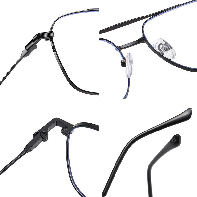 Myopia Frame Candy-colored Anti-blue Computer Mirror Metal Technology Glasses Frame for Men and Women with Flat Mirror.