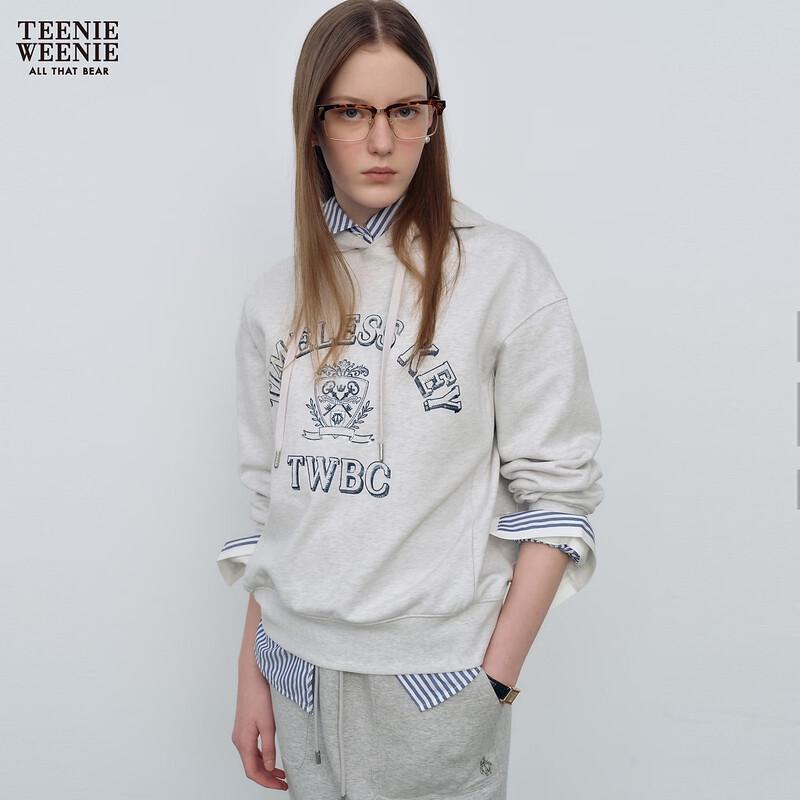 Teenie Weenie 2026 Spring Women's Bear Letter Hooded Sweatshirt
