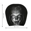 2Pcs Black Car Seat Cover Scary Face Printing Car Headrest Protector Car Headrest Cover  Halloween