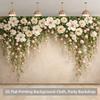 2D Flat Printing Party Backdrop Elegant Cascading Floral Scene