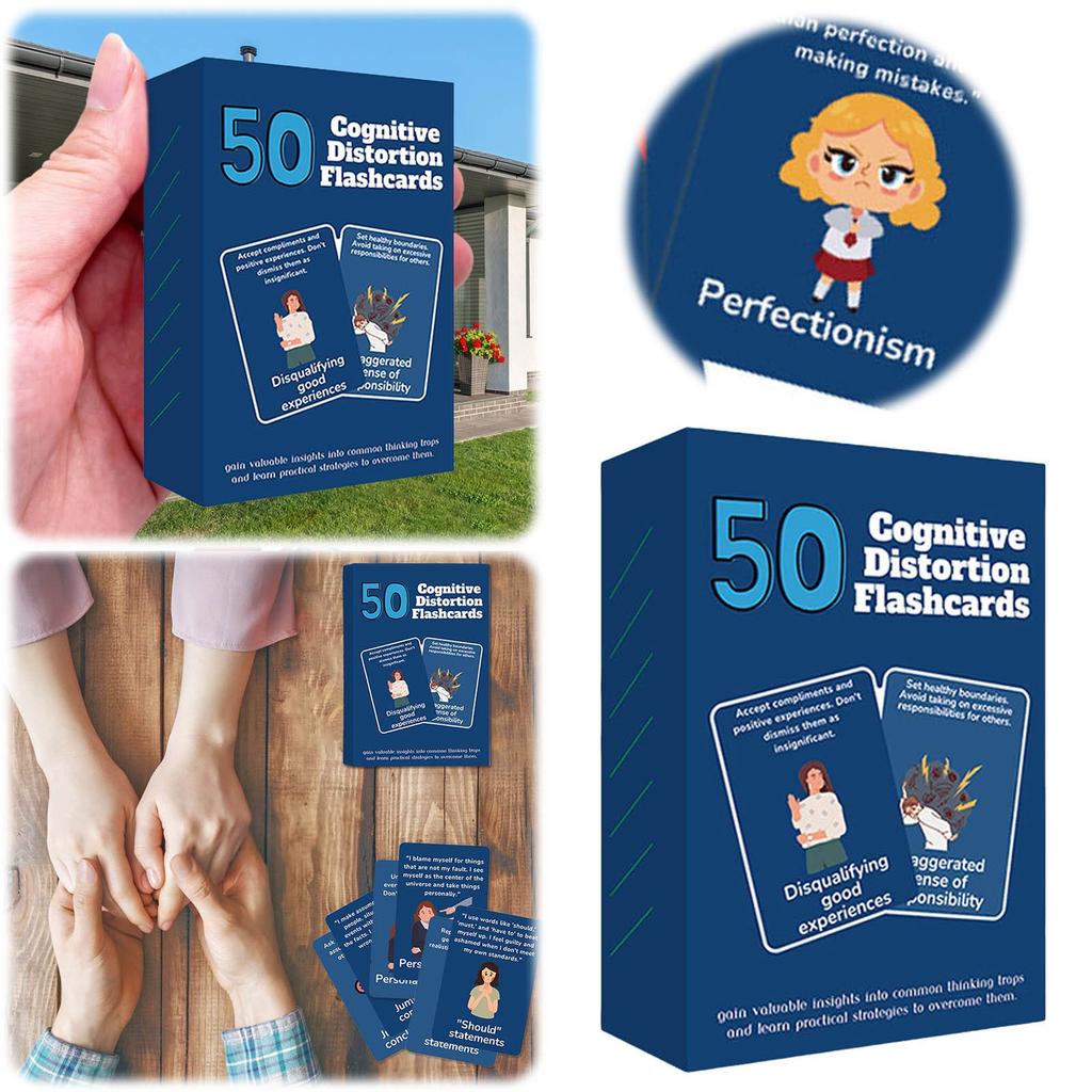 Thinking Trap 50 Solutions Psychological Flash Cards, Card, Games, Party Family Games