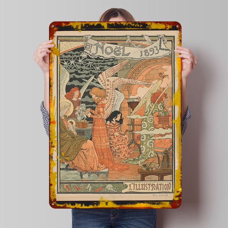 

Colorful Vintage Metal Poster Customized Wall Art Retro Vintage Tinplate Signs for Decoration At Home Decor Items Coffee Bar 7.9x11.8In(20x30cm)