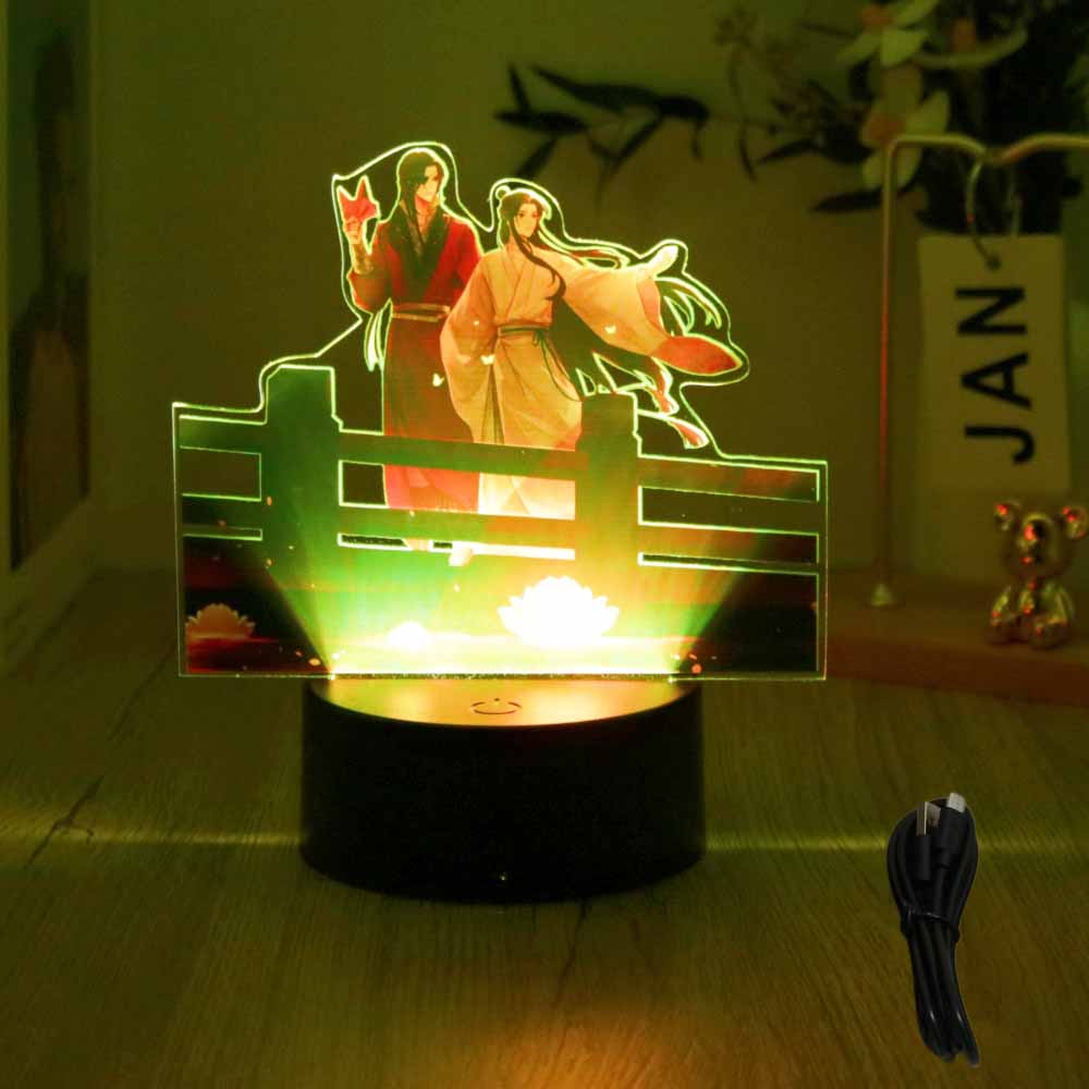 Anime Figures Tian Guan Ci Fu 3D Lamp LED Night Light Remote Control Home Bedroom Lamps Dreamcast Decorative Friend Party Gifts