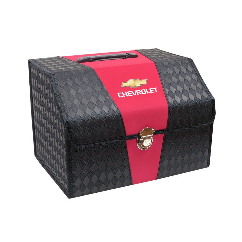 Leather Car Storage Box Trunk Foldable Portable Multiuse Bag For Chevrolet Spark Captiva Cruze Tracker Epica SS Z71 Sail Camaro