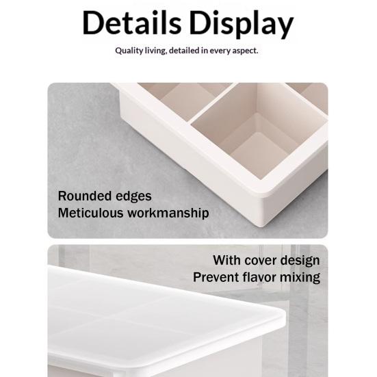 Square Silicone Ice Cube Tray with Lid  6-Cavity Easy Release Ice Cube Mold Stackable BPA-free Ice Cube Maker Dishwasher Safe Home Bar Essential