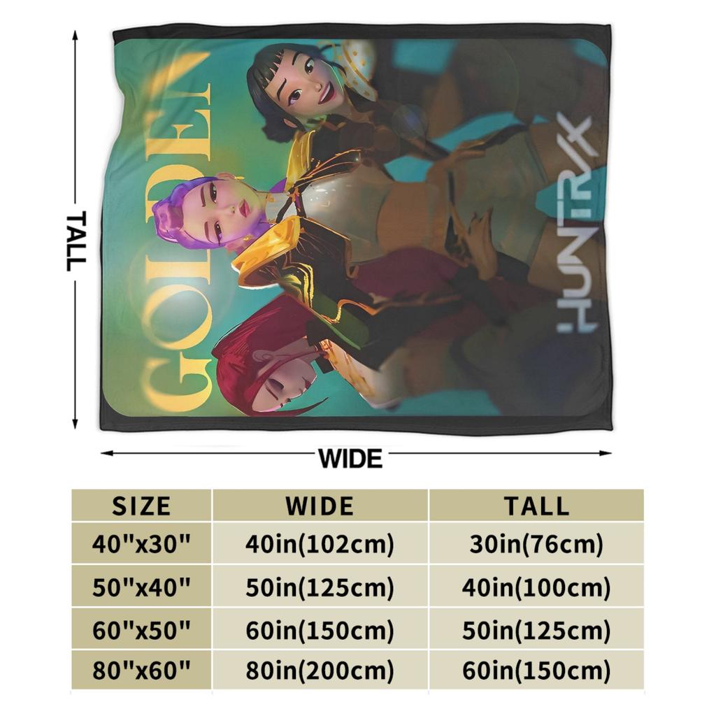 Super Soft Blanket Decorative K-Pop Demon Hunters Hot Anime  Throw Blanket  Flannel Bedspread For Couch Bed Sofa Bed Cover