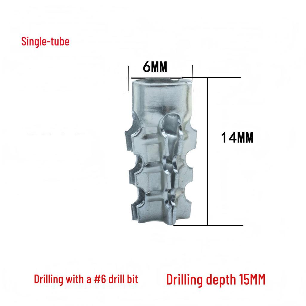 Short Expansion Screws for Stone Tile Cabinet Hinges, Door Thread Repairer 6x14