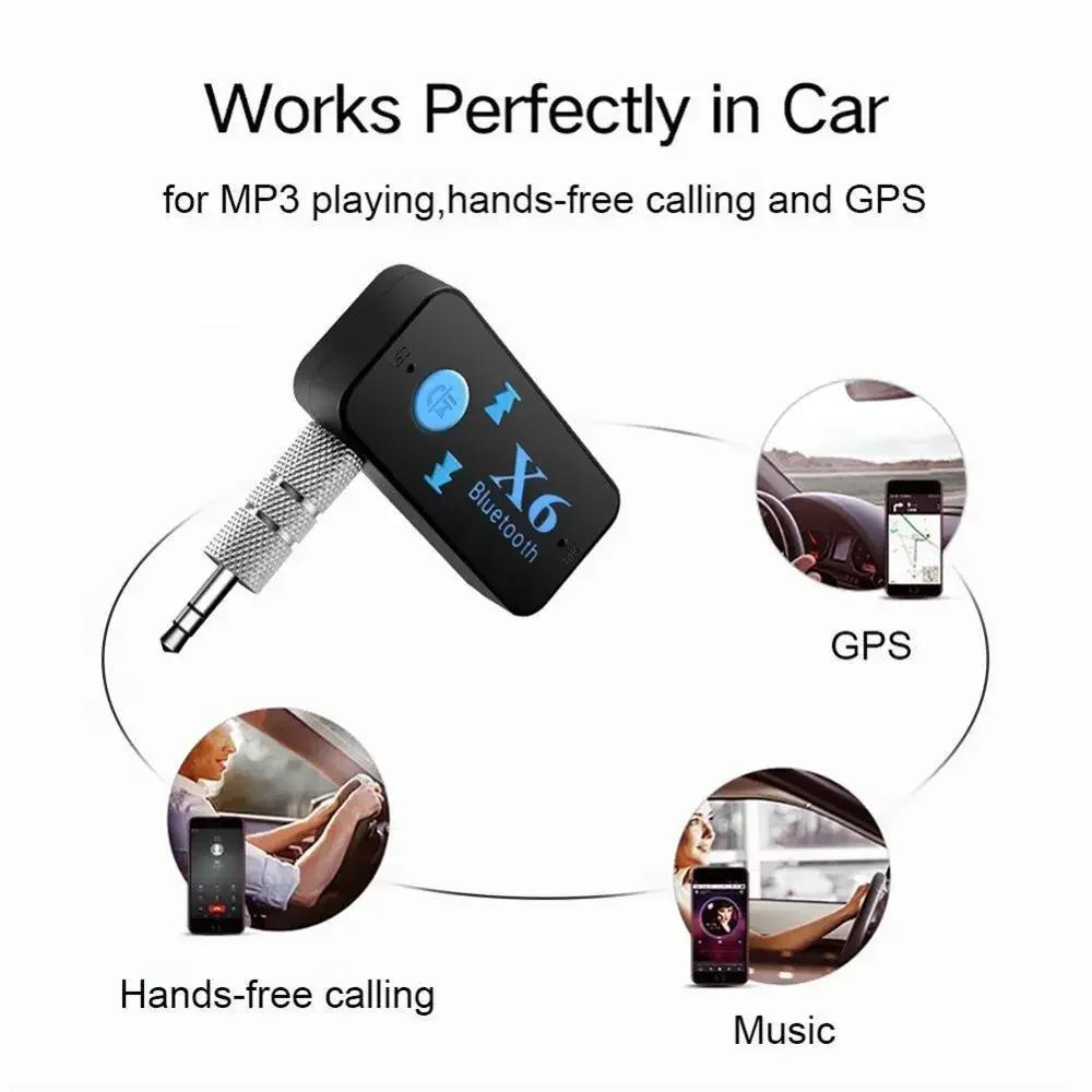 2025 X6 Universal Bluetooth Receiver V4.1 Support TF Card Handfree Call Music Player Phone Car AUX In/Output MP3 Music Player