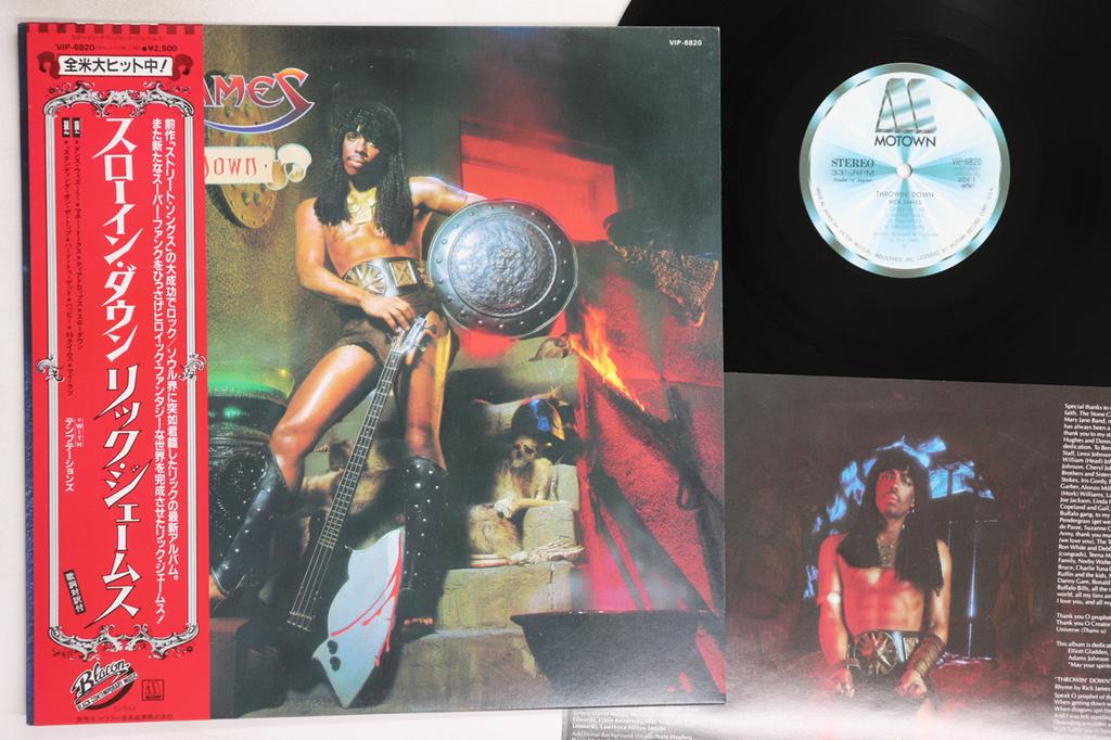 LP Record RICK JAMES - Throwin' Down VIP6820 MOTOWN 1982 Japan Obi Soul/Funk Used