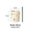 ZISIZ Creative Apple Ceramic Mug with Straw