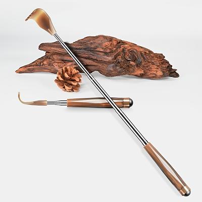 1 Stück Kreativer Multifunktions-Teleskop-Rückenkratzer mit Rollkugel-Massage, Metall Edelstahl, Ideal für Zuhause & Büro