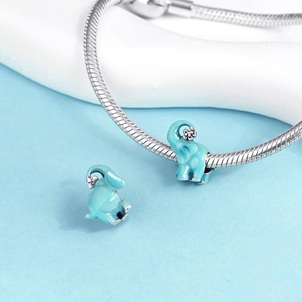 Miedziany Uroczy Słoń Kwiaty Koralik Zaprojektowane Oryginalne Koraliki Do Tworzenia Biżuterii Zawieszki Bransoletka Naszyjnik Prezent dla Kobiet