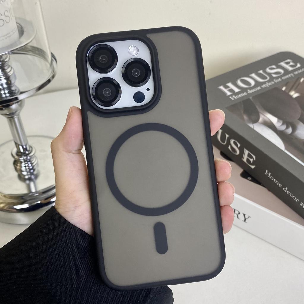Applicable To Apple 16ProMax Strong Magnetic Phone Case IPhone 15 Frosted 14 Send Lens Film Protection Case