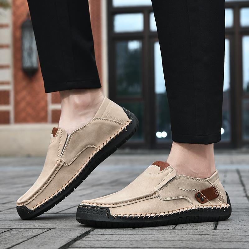 New Soft Men Loafers Slip On Genuine Leather Casual Shoes for Men Plus Size 39-48 Flats Sneakers Men Handmade Design Man Shoes