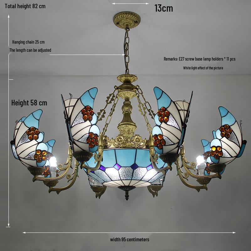 Tiffany Butterfly Pendant Light for Bedroom, Dining Room, Bar, Coffee Shop, Creative Club, KTV, and Counter Lighting
