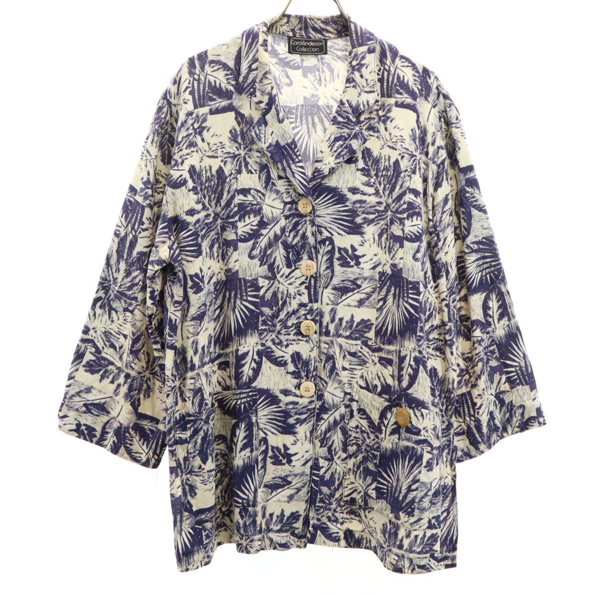 

Коллекция Кэрол Андерсон 80-х 90-х годов Старый алоха с длинным рукавом Комбинезон с ручками Куртка алоха с длинным рукавом Женская Б/У