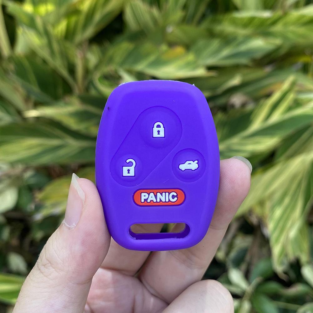 ZAD 9 color Silicone Key Case for Honda Accord CR-V Civic Insight Ridgeline 4 Buttons 3 Button+Panic New Holder Cover