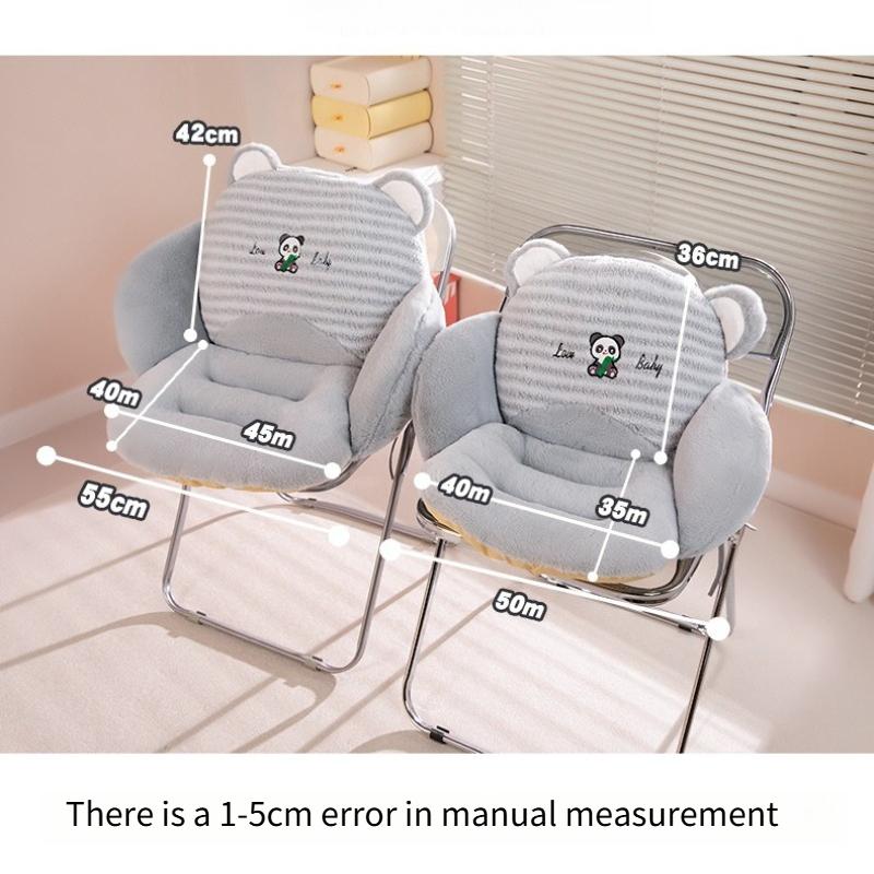 Cute Cartoon Half Surrounded Backrest Integrated Cushion Office Seat Pads Plush Tatami Backrest Mats Comfortable and Reliable Anti Slip Seat Cushions