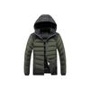 Lightweight Ribs and Cotton Jacket for Men's Winter Graphene Removable Cap Thickened Contrast Jacket for Men