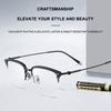 Craftsmanship Titanium Glasses Frames Men's Bold Browline Eyeglasses Trendy Eyewear Women's Vintage Fashion Spectacles