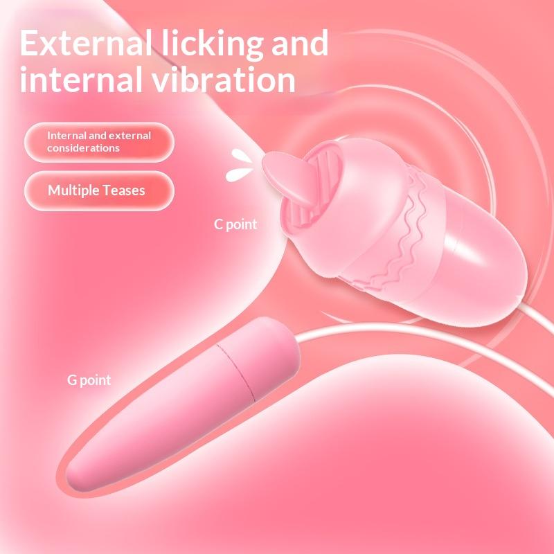 Double Jump Egg Tits Licking Sucking Vibrator Usb Charge Clitoris Nipple Stimulate Female Vagina Sex Toys For Women