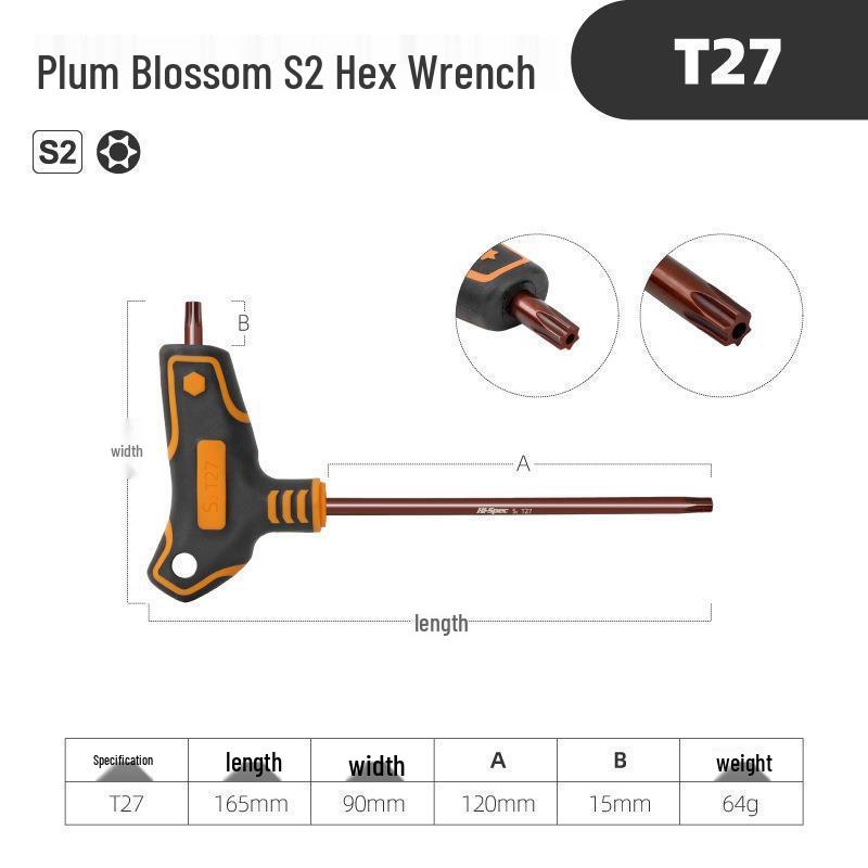 Torx Hex Key Set: L-Shaped Six-Point Wrenches
