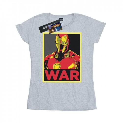 

Marvel Womens/Ladies Avengers Infinity War Iron Man War Cotton T-Shirt XXL білий