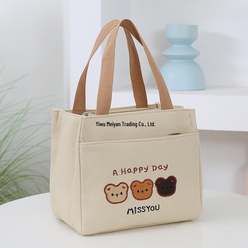 Versatile Large Capacity Canvas Tote Bag for Office, Students, and Moms