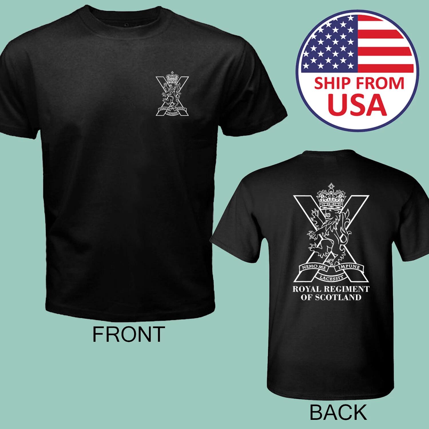 Royal Regiment of Scotland British Army Military Men s Black Size S-5XL S