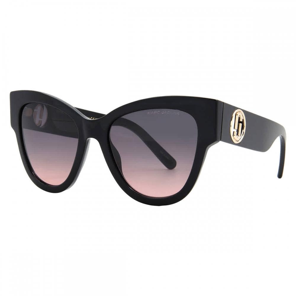 Marc JacobS Grijs FuchSia Cat Eye Dames Zonnebril Marc 697 S 0807 Ff 53 Multi