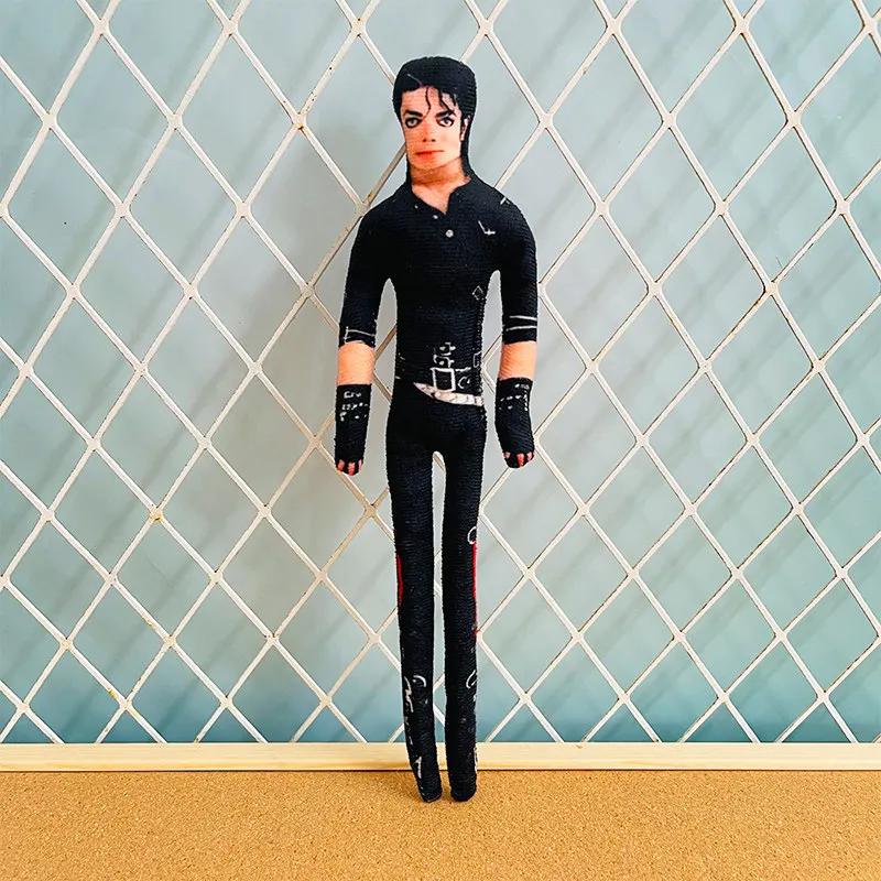 10 Stylów Miękka Wypchana Lalka Pluszowa Michael Jackson Zestaw Wiele Klasycznych Kostiumów Scenicznych Długi Design Na Ozdobę Fani Muzyki